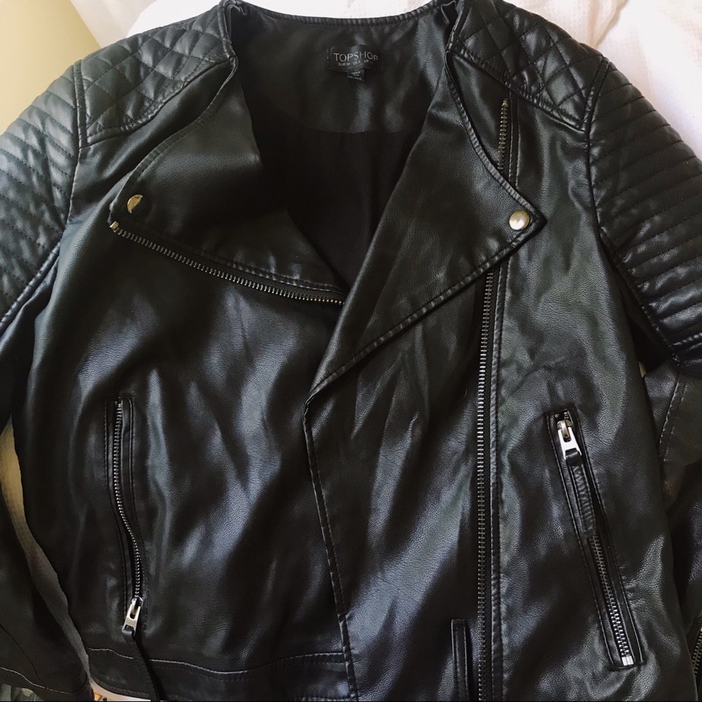 Women’s Topshop leather jacket!